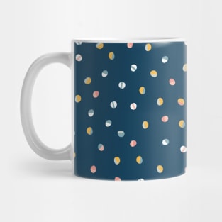 Small Collage Dots Blue Mug